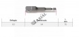 Adapter 1/2-1/4 75mm
