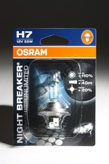 Osram izzó 12V 55W H7 Night Breaker Unlimited