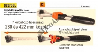 Racsnis hajtószár 1/2 kihúzható