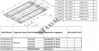 Lehordólánc belső I 22.04  (21 léces)