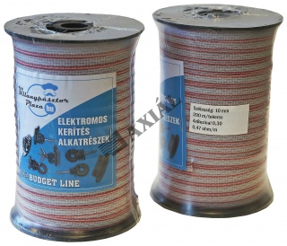 Optikai szalag 10mm 200mm fehér-piros