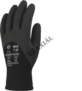 Szerelőkesztyű fekete latex  10es