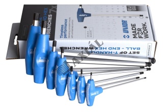 T-szárú imbuszkulcs készlet gömbvégű