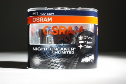 Osram izzó 12V 55W H1 Night Breaker Unlimited  Duo