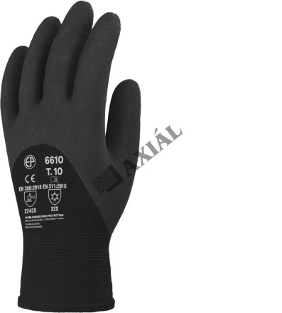 Szerelőkesztyű fekete latex  10es